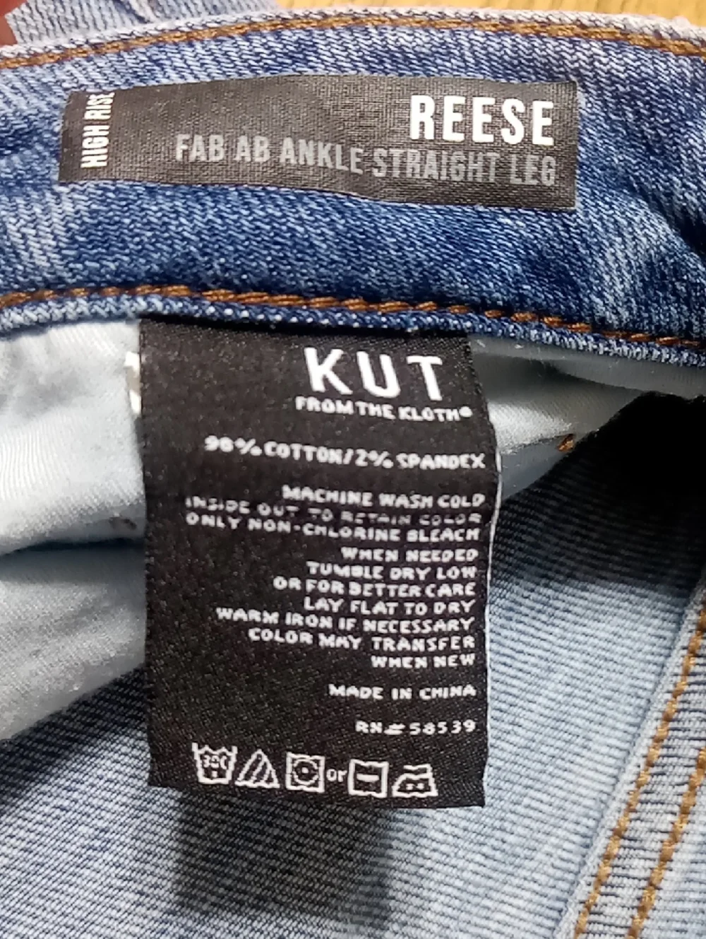 KUT FROM THE KLOTH Jeans Womens 2 BLUE FAB AB ANKLE STRAIGHT LEG Used Denim